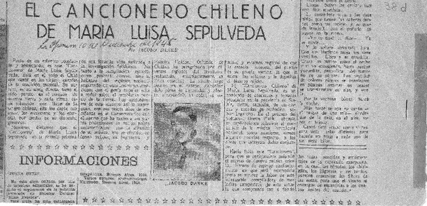 El Cancionero Chileno de María Luisa Sepúlveda