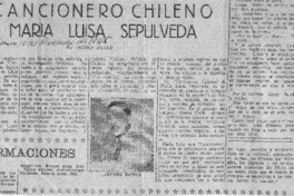 El Cancionero Chileno de María Luisa Sepúlveda