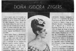 Doña Isidora Zegers