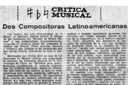 Dos compositoras latinoamericanas