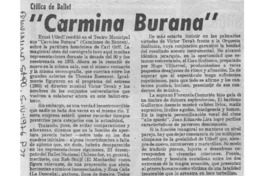 Crítica de Ballet "Carmina Burana"