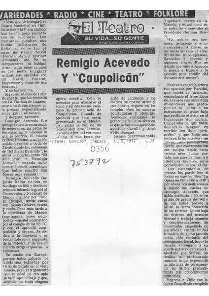 REmigio Acevedo y Caupolicán