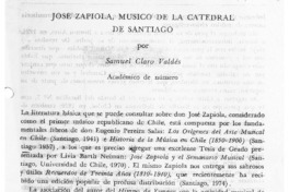 José Zapiola, músico de la Catedral de Santiago