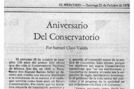 Aniversario del conservatorio