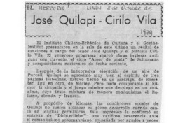 Crítica Musical José Quilapi - Cirilo Vila