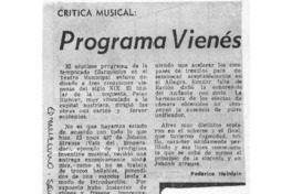 Crítica Musical Programa Vienés