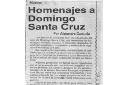 Homenajes a Domingo Santa Cruz