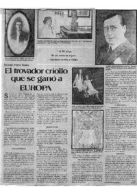 Osmán Perez Freire El trovador criollo que se ganó a Europa