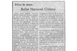 Ballet Nacional Chileno Crítica de Danza