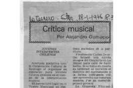 Jóvenes intérpretes Chilenos Crítica Musical