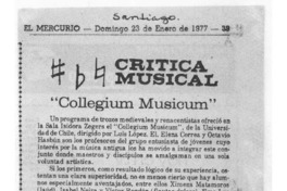 "Collegium Musicum" Crítica Musical