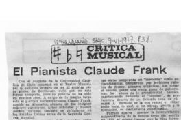 El Pianista Claude Frank Crítica Musical