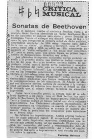 Crítica Musical Sonatas de Beethoven