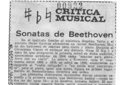 Crítica Musical Sonatas de Beethoven