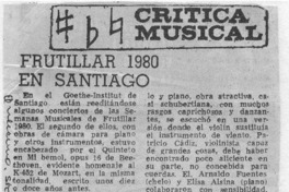 Frutillar 1980 en Santiago Crítica Musical