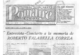 Entrevista-Concierto a la memoria de roberto Falabella Correa Convirtió el dolor en canto y la parálisis en música.