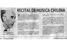 Recital de música chilena Alfonso Letelier estrena su "sonata pra 3 oboes", escrita recientemente