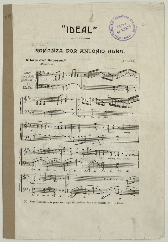 Ideal romanza para piano o arpa [microforma] : Antonio Alba.