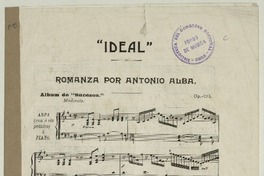 Ideal romanza para piano o arpa [microforma] : Antonio Alba.