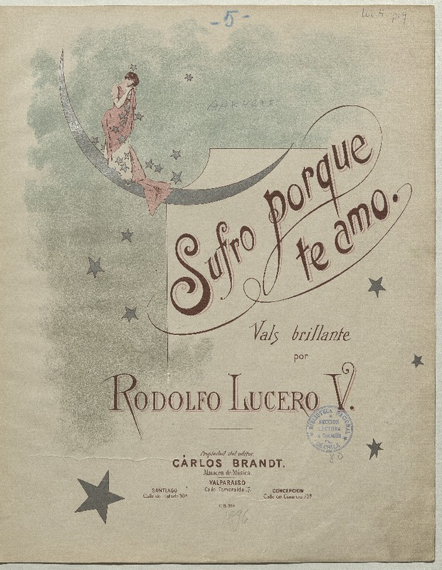 Sufro porque te amo vals brillante para piano [música] : por Rodolfo Lucero V.