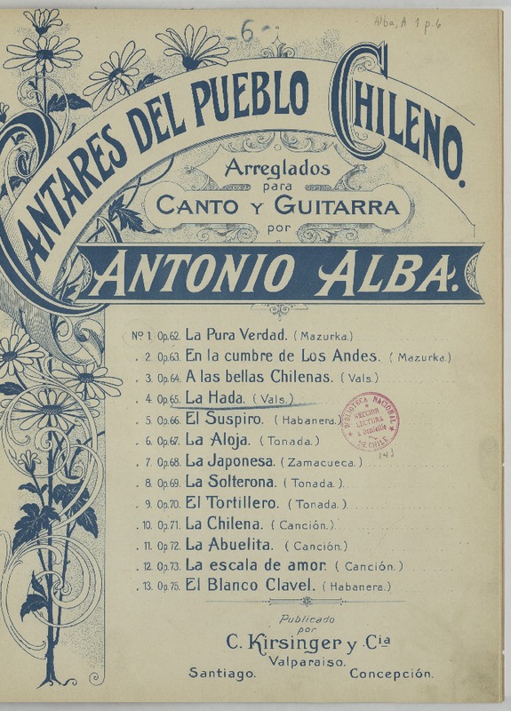 La hada vals [para canto y guitarra] [música] arreglada por A. Alba.