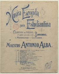 Vals español arreglada para una o dos bandurrias o mandolinas y guitarra [música] : Antonio Alba.