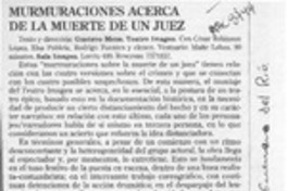 Murmuraciones acerca de la muerte de un juez  [artículo] Eduardo Guerrero del Río.