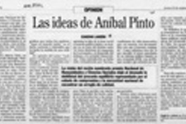 Las ideas de Aníbal Pinto  [artículo] Eugenio Lahera.