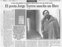 El poeta Jorge Torres suscita un libro  [artículo] R. V.