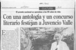 Con una antología y un concurso literario festejan a Juvencio Valle  [artículo] L. N.