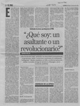 Qué soy, un asaltante o un revolucionario?  [artículo] Hernán Millas.