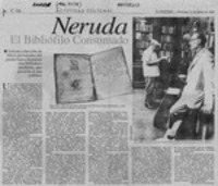 Neruda, el bibliófilo consumado  [artículo] Marilú Ortiz de Rozas.