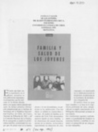 Familia y salud de los jóvenes  [artículo].