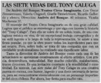 Las siete vidas del Tony Caluga