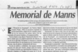 Memorial de Manns  [artículo] Virginia Vidal.