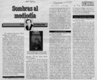 Sombras al mediodía  [artículo] Rodrigo Pinto.