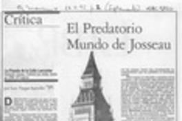 El predatorio mundo de Josseau  [artículo] Luis Vargas Saavedra.
