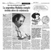 La Argentina Mafalda cumple treinta años de existencia  [artículo].