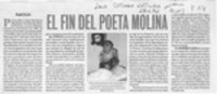 El fin del poeta Molina  [artículo] Angel Cossio.
