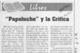 "Papelucho" y la crítica  [artículo].