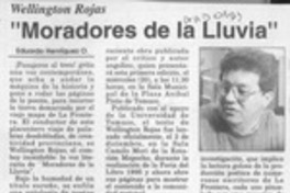 "Moradores de la lluvia"  [artículo] Eduardo Henríquez O.