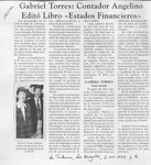 Gabriel Torres, contador angelino editó libro "Estados financieros"  [artículo].