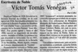 Víctor Tomás Venegas  [artículo] C. R. I.