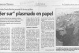 "Ser sur" plasmado en papel  [artículo] Claudia Sánchez R.