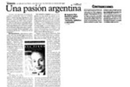 Una Pasión argentina  [artículo].