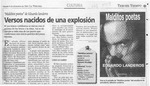 Versos nacidos de una explosión  [artículo] Hugo Infante.