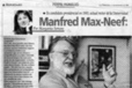 Manfred Max-Neef, "Siempre fui alternativo"  [artículo] Margarita Serrano.