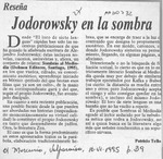 Jodorowsky en la sombra  [artículo] Patricio Tello.