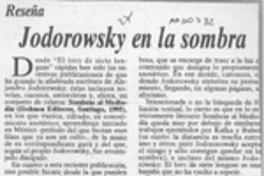 Jodorowsky en la sombra  [artículo] Patricio Tello.