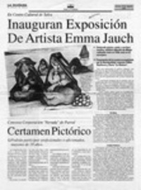 Inauguran exposición de artista Emma Jauch